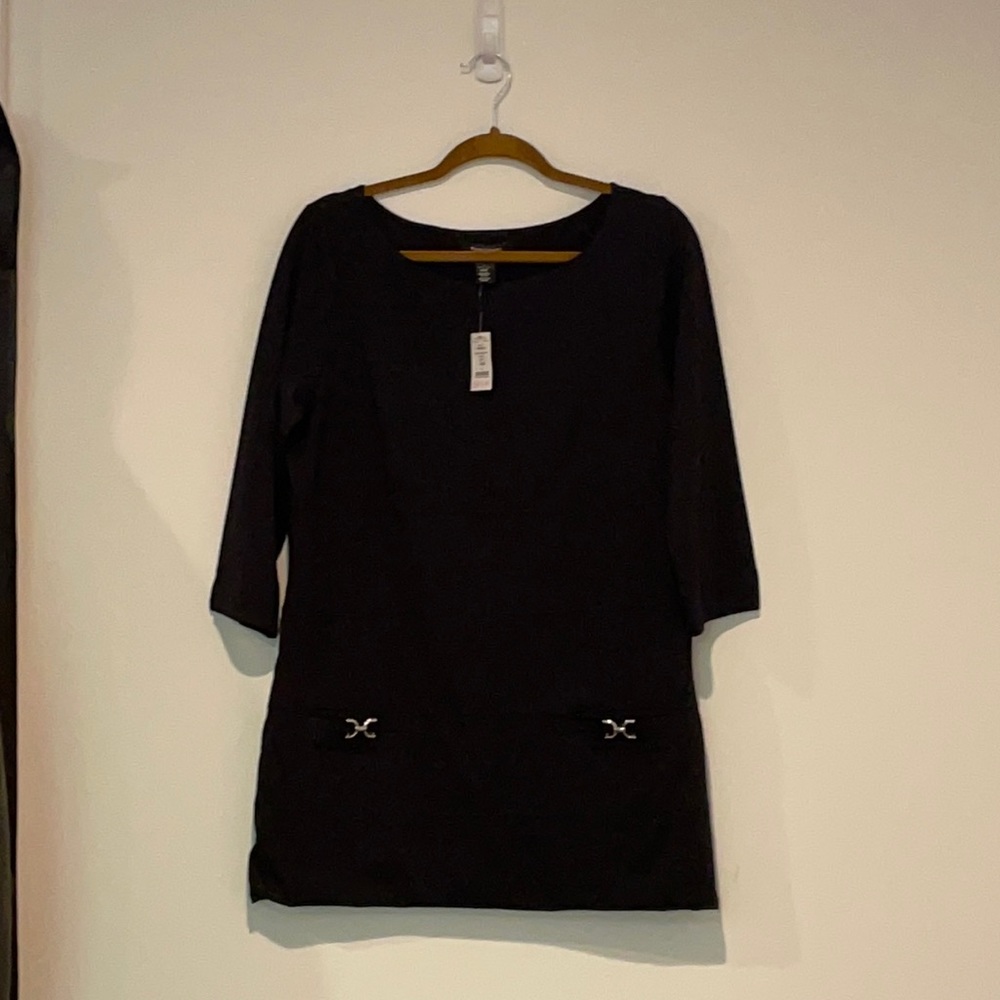 White house black market paneled ponte tunic